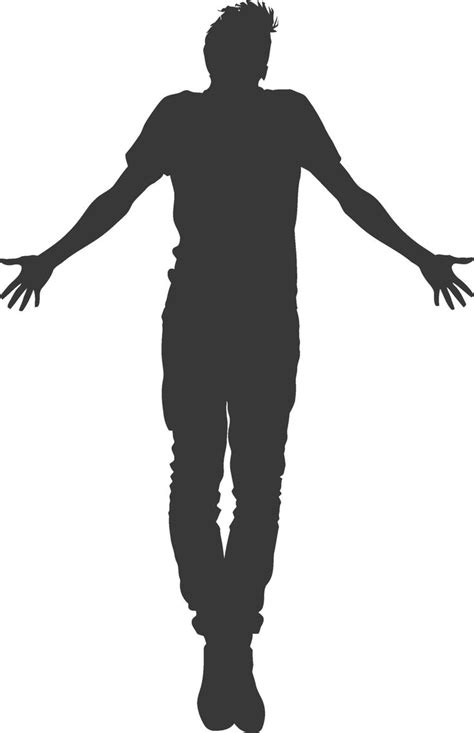 Silhouette Floating Man With Poses Full Body Black Color Only 46269799 Vector Art At Vecteezy