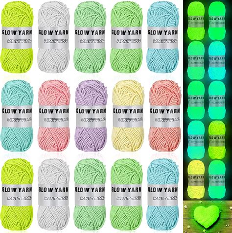 Rolls Glow In The Dark Yarn Luminous Knitting Crochet Yarn For