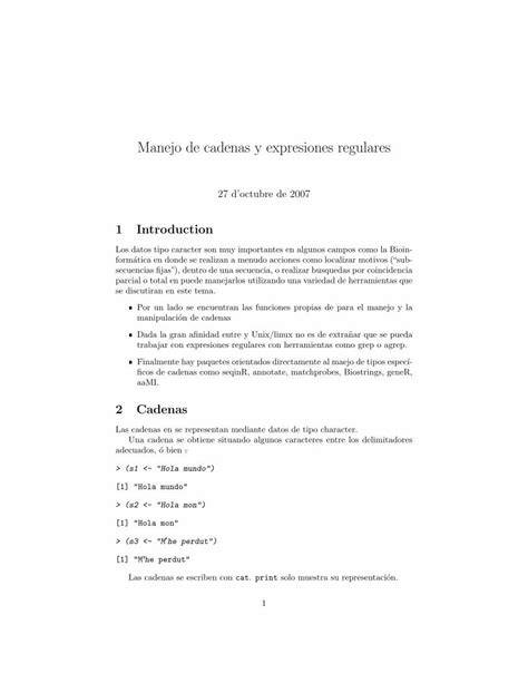 PDF Manejo De Cadenas Y Expresiones Regulares Ub Edu