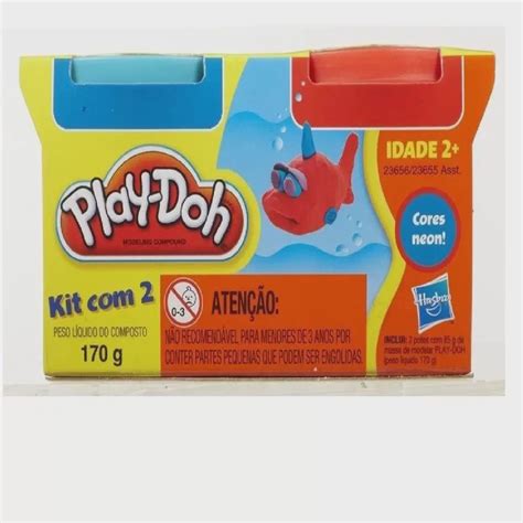 Massinha Play Doh 2 Potes Sortidos Hasbro 23655 Submarino