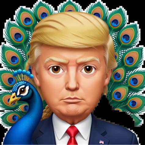Naked Trump With A Peacock Russia Emoji AI Emoji Generator