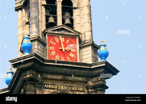 clock tower of the westerkerk Stock Photo - Alamy