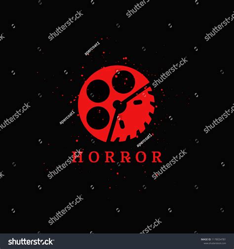 Horror Movie Logo Concept Red Blood Stock Vector (Royalty Free ...