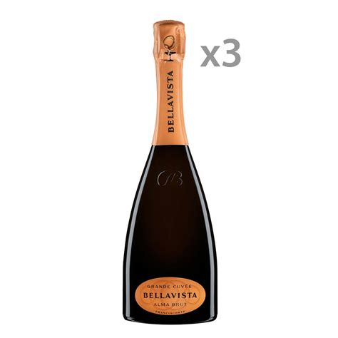 3 bottiglie Franciacorta Grande Cuvée Alma Brut Bellavista