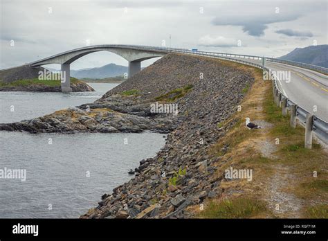 Looking Under The Storseisundet Bridge Along The Atlantic Road Stock