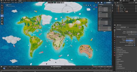 3D Model Cartoon Low Poly Earth World Map 2 VR AR Low Poly CGTrader