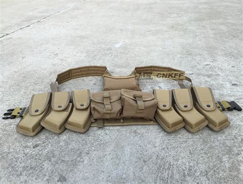 Tactical Combat Military Duty Belt With 6 Ak Magazine Pouches For Army ...