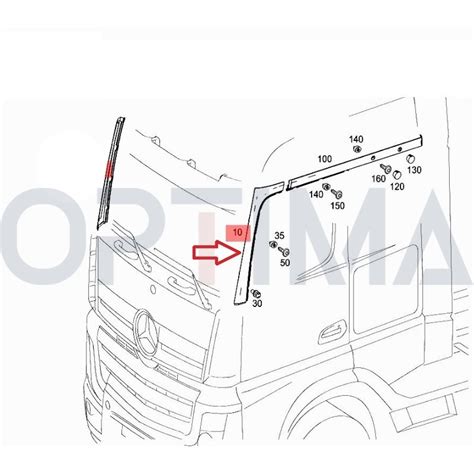 Front Cab Corner Spoiler Left Mb Actros Mp Mp