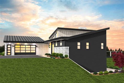 Plan 85325MS: 3 Bedroom Modern House Plan for the Rear-Sloping Lot ...