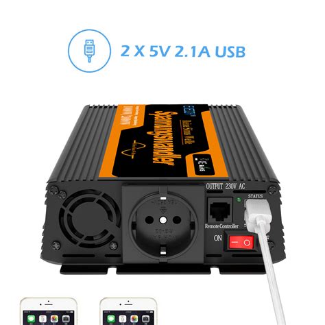 Edecoa Convertisseur Pur Sinus V V Onduleur W Avec