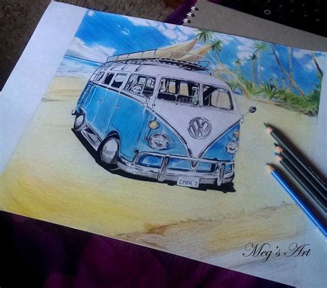 60s Volkswagen Camper Van Drawing By Stardust12345 On Deviantart Van