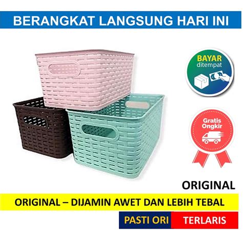 Jual Keranjang Mini Hy Storage Box Serbaguna Anyam Anyaman Manhattan