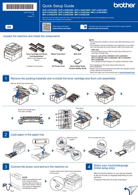 User Manual Brother DCP L3515CDW English 2 Pages