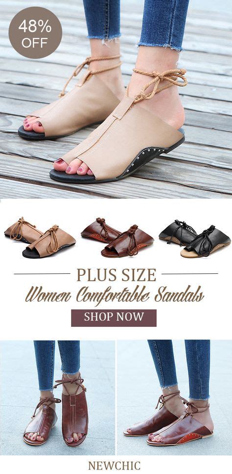 Plus Size Trend Comfortable Retro Slip On Sandals For Women New Chic