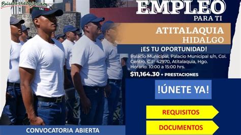 Convocatoria Guardia de Protección Federal en Atitalaquia Hidalgo 2024