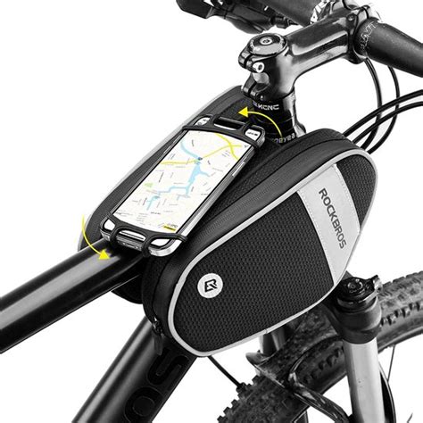 ROCKBROS Frametas Voor Fietsen Met 360 Draaibare Telefoonhouder 1 5L