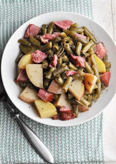 Crockpot Ham Green Beans And Potatoes Savory With Soul