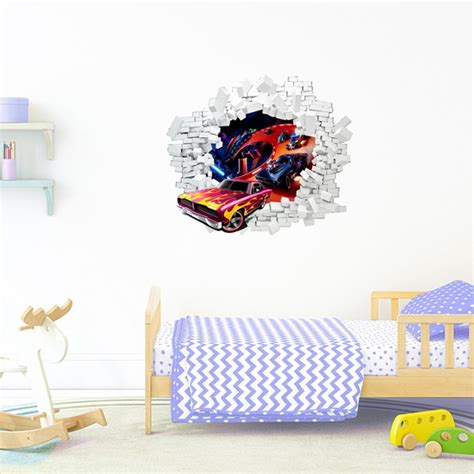 Adesivo Hot Wheels Buraco Na Parede Recortado Elo