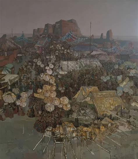 家乡美 文胜油画作品欣赏 草原元素 蒙古元素 Mongolia Elements