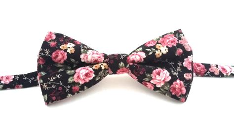 Bow Tie Floral Bow Tie Wedding Bow Tie Black Bow Tie - Etsy