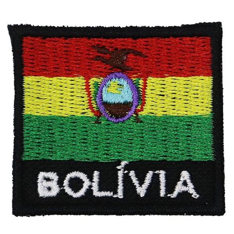 Patch Bordado Bandeira Bolívia 4x4 cm Route Shirts