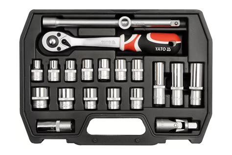 Набор торцевых головок с трещоткой YATO 1/2" 20 предметов YT-3869 ...