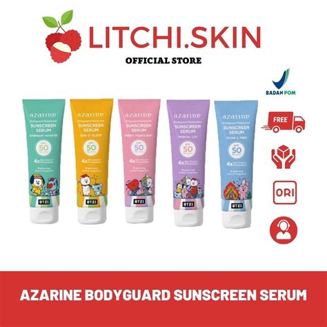 Jual LITCHI SKIN AZARINE BODY GUARD MOISTURIZER SUNSCREEN SERUM 100ML