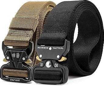 Amazon FAIRWIN Men S Tactical Belt 2 Pack 1 5 Inch Military