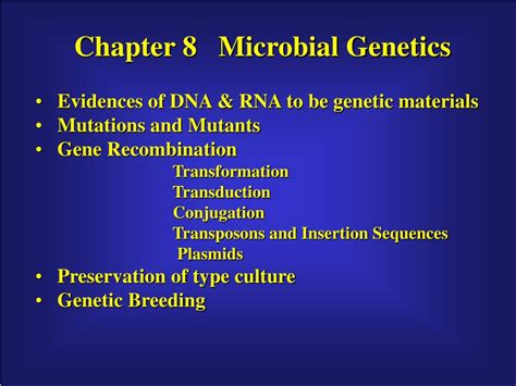 Ppt Chapter Microbial Genetics Powerpoint Presentation Free