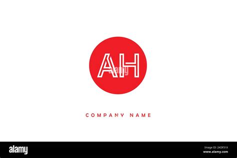 Ah Ha Abstract Letters Logo Monogram Stock Vector Image Art Alamy