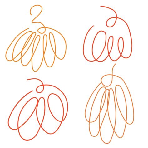 Conjunto De Ilustraciones Lineales De Calabazas De Diferentes Tama Os