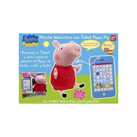 Peluche Interactivo Con Tablet Peppa Pig Din Y Don