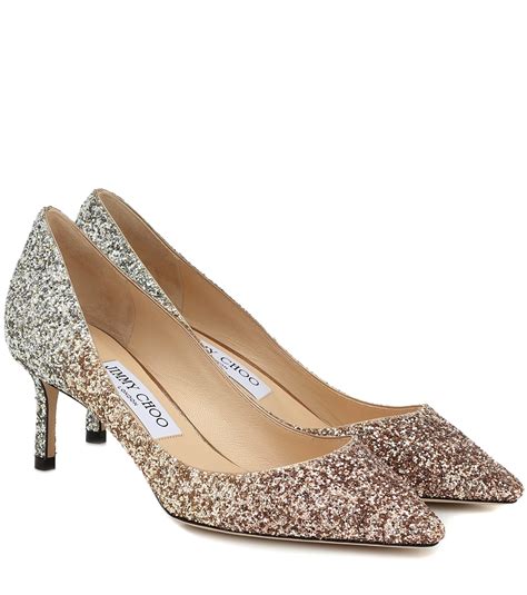 Jimmy Choo Romy Glitter Pumps In Metallic Lyst