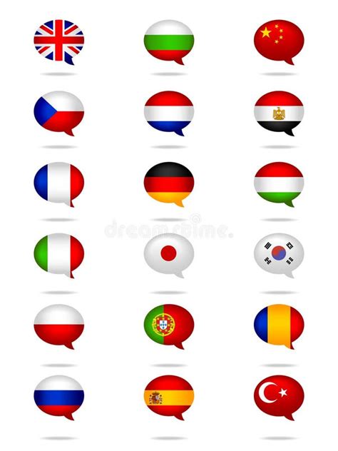 Languages Flag Set Stock Vector Illustration Of Emblem 30457394