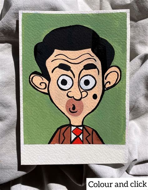 Mr. Bean art | Cute canvas paintings, Cartoon art, Art