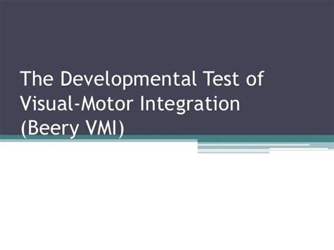 Beery Developmental Test Of Visual Motor Integration Houses For Rent