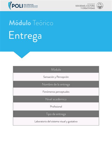 Trabajo Colaborativo Entrega Módulo Teórico Módulo Sensación