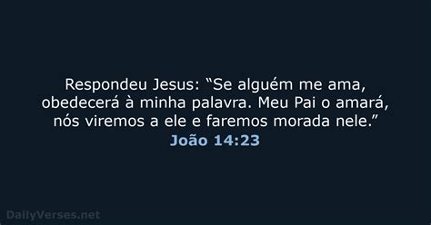 18 de novembro de 2020 Versículo da Bíblia do dia NVI João 14 23