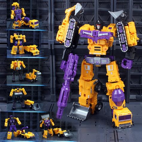 หุ่นยนต์แปลงร่าง Transformers Robot แพ็ค 6 ชิ้น สีเหลือง หุ่นยนต์ทรานฟอร์เมอร์ Diecast ของเล่น