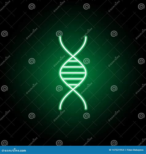 Medisch Dna Pictogram In Neonstijl Element Van Geneeskundeillustratie