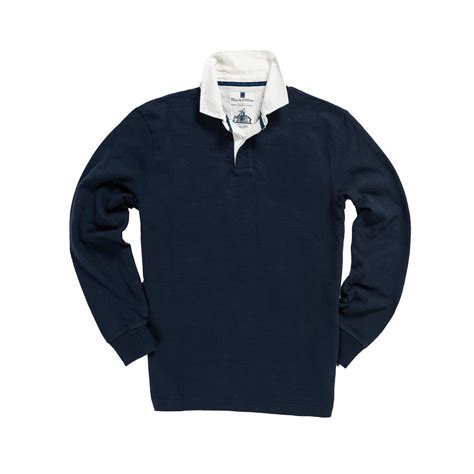 Classic Navy Blue Rugby Shirt Blackandblue