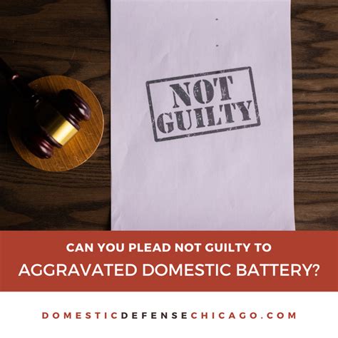 Can You Plead Not Guilty To Aggravated Domestic Battery Domestic