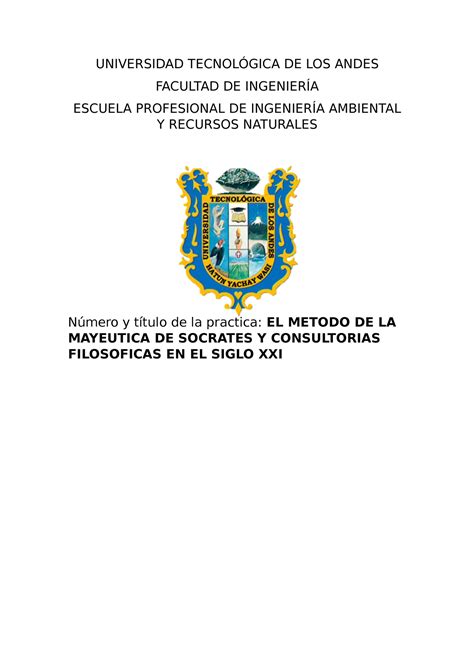 EL Metodo DE LA Mayeutica DE Socrates Y Consultorias Filosoficas EN EL