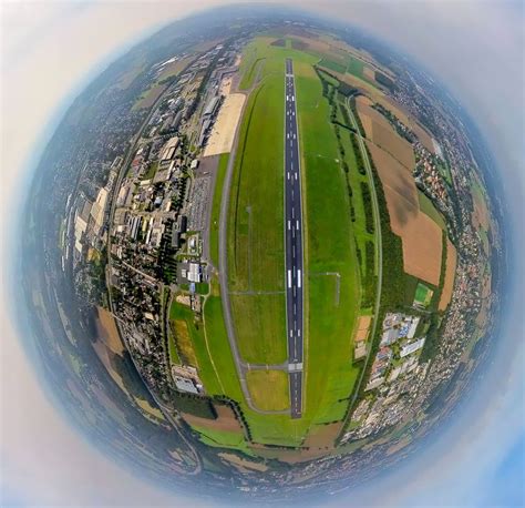 Luftbild Dortmund Fish Eye Perspektive Gelände des Flughafen in