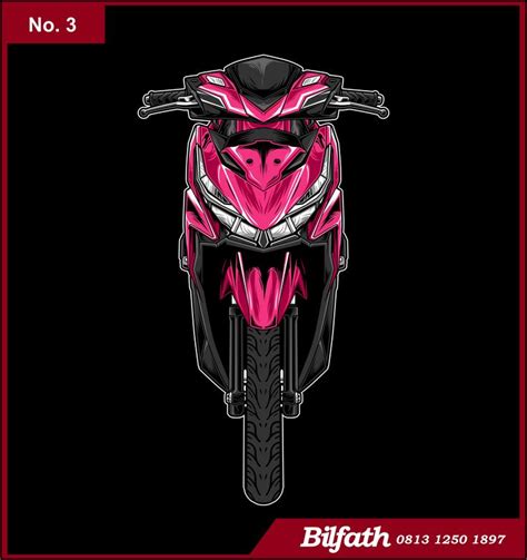 HONDA VARIO LED OLD VECTOR Desain Desain Kaos Oblong Ilustrasi Vektor