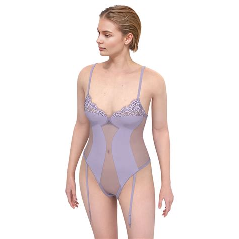 2024 Mature Style Sexy Transparent Lingerie Set Bodysuit Shaper Machine Embroidery Thin