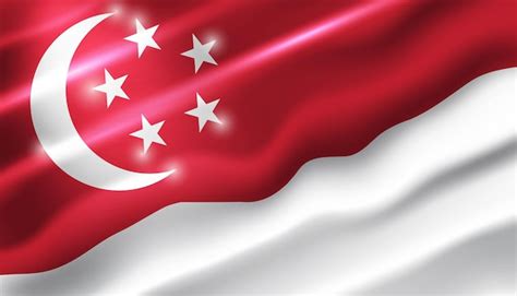 Premium Vector | Singaporean flag for national Day or Independence Day of singapore