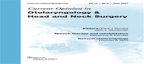 Presbyphonia: a review : Current Opinion in Otolaryngology & Head and ...