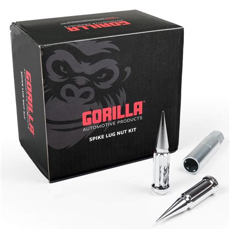 SPK6 14200 Gorilla Chrome Spike Kit 14x2 0 6 Lug Kit 24 Lugs SPK6