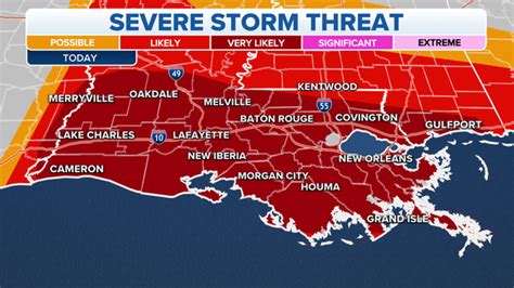 Severe Weather Threat Expands East Into Coastal Mississippi